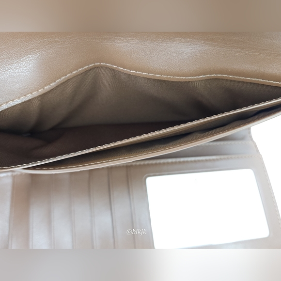 Coach Signature Smooth Leather And Coated Canvas Tri Fold Wallet NWOT *Brown* - Picture 9 of 15